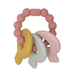 Bijtspeeltje sleutelbos roze