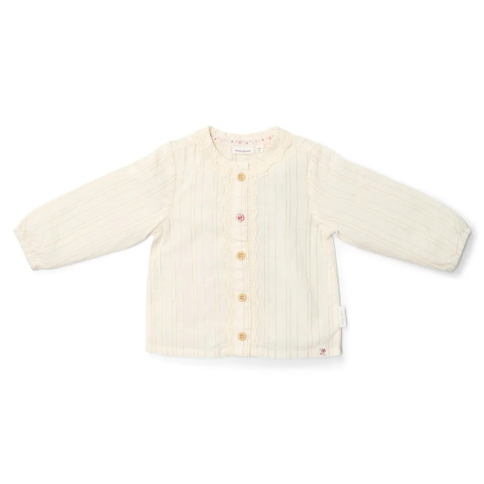 Blouse lange mouw - Met knoopjes - Wit - Fairy Garden