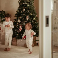 Eendelige kerst pyjama – Beige