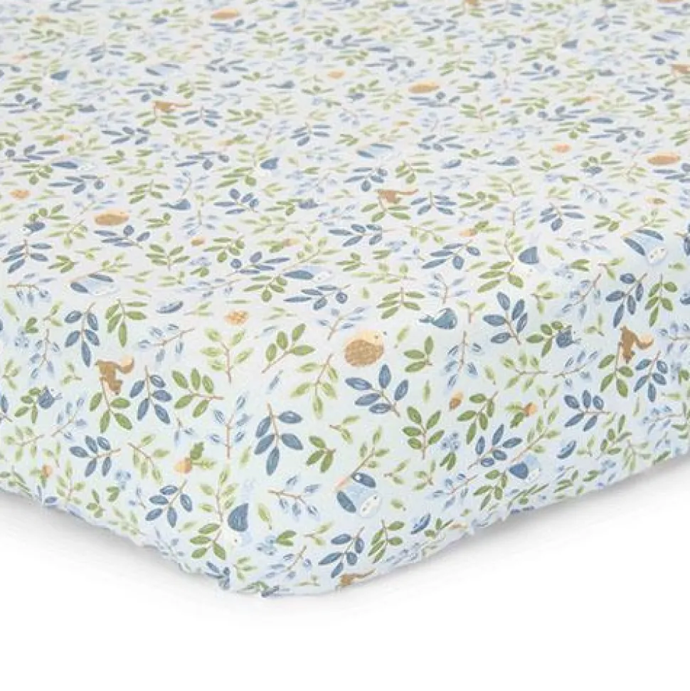 Eenpersoons hoeslaken - Blauw - Forest Friends - Forest Adventure