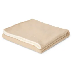 Gebreid ledikantdeken - Fleece - Beige - Essentials