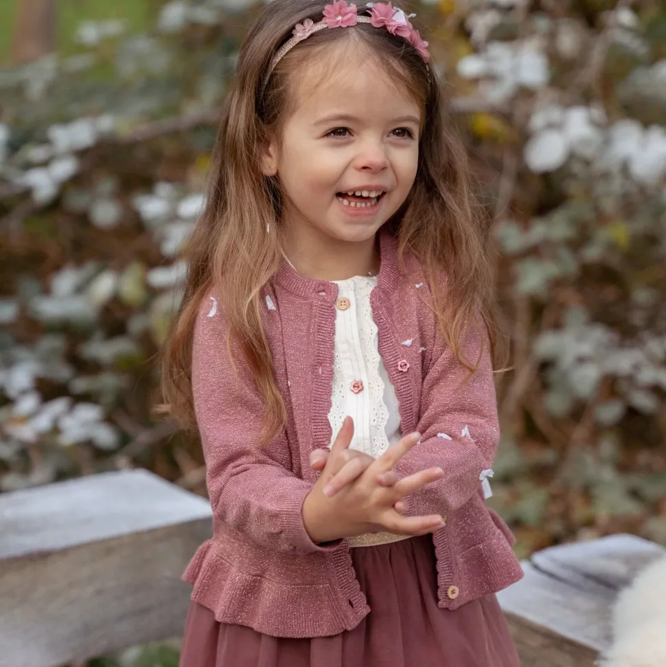 Gebreid vest - Knoopjes - Roze - Fairy Garden