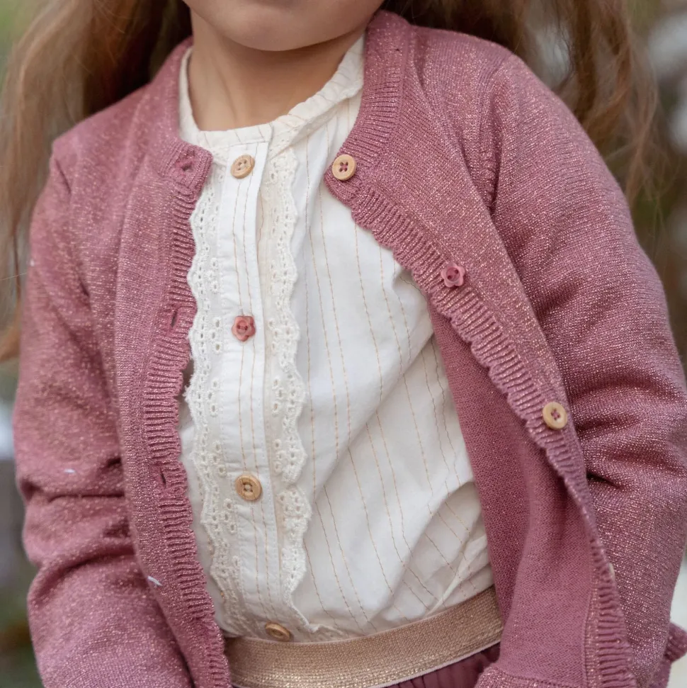 Gebreid vest - Knoopjes - Roze - Fairy Garden