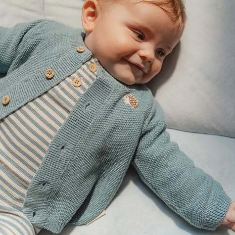 Gebreid vestje - Blauw - Forest Friends