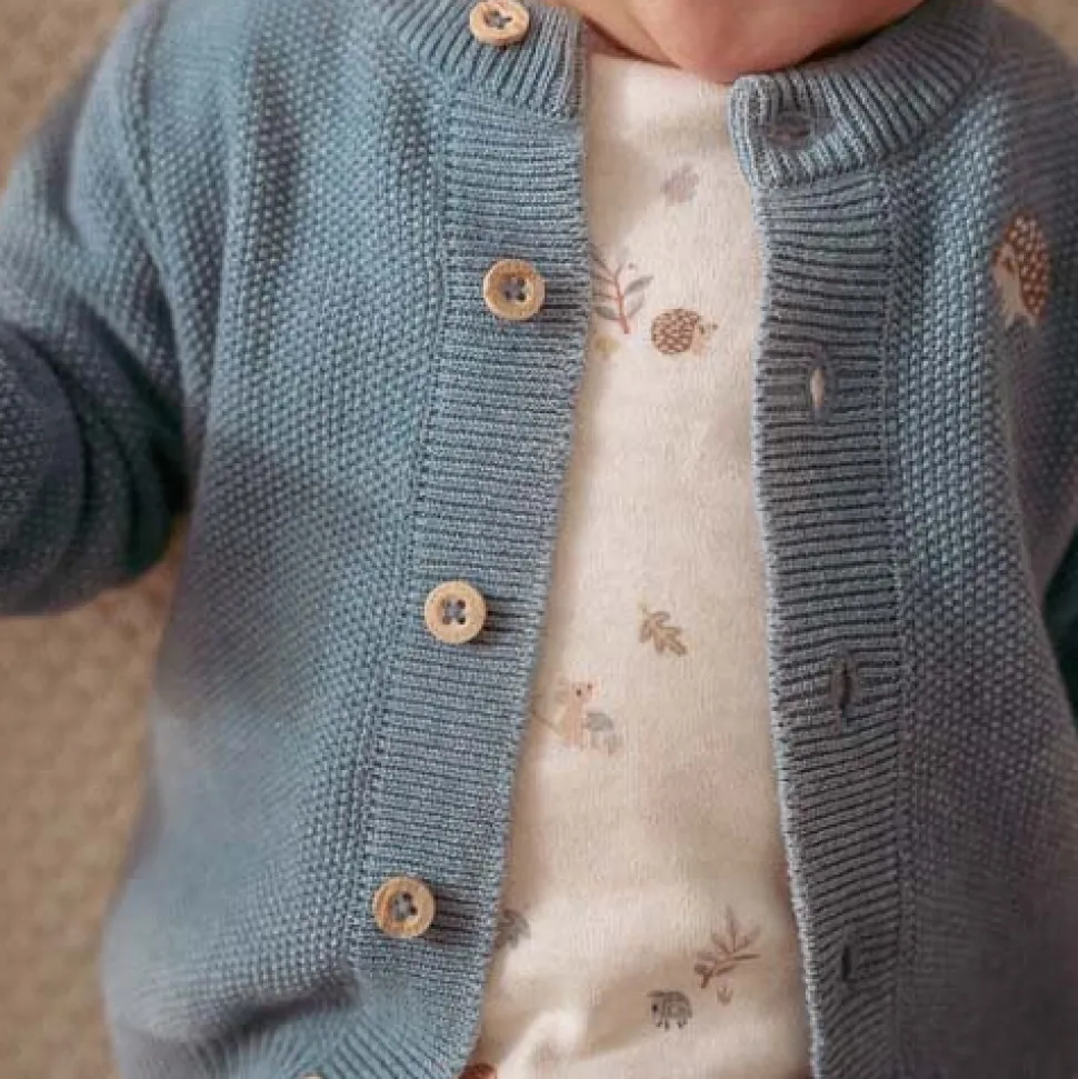 Gebreid vestje - Blauw - Forest Friends