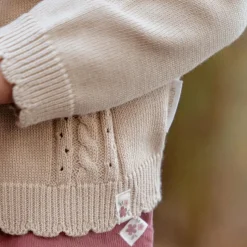 Gebreide trui - Ruffle -  Zand - Fairy Garden