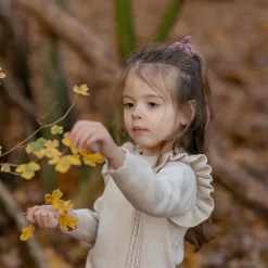 Gebreide trui - Ruffle -  Zand - Fairy Garden