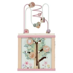 Houten activiteitenkubus - Roze - Fairy Garden