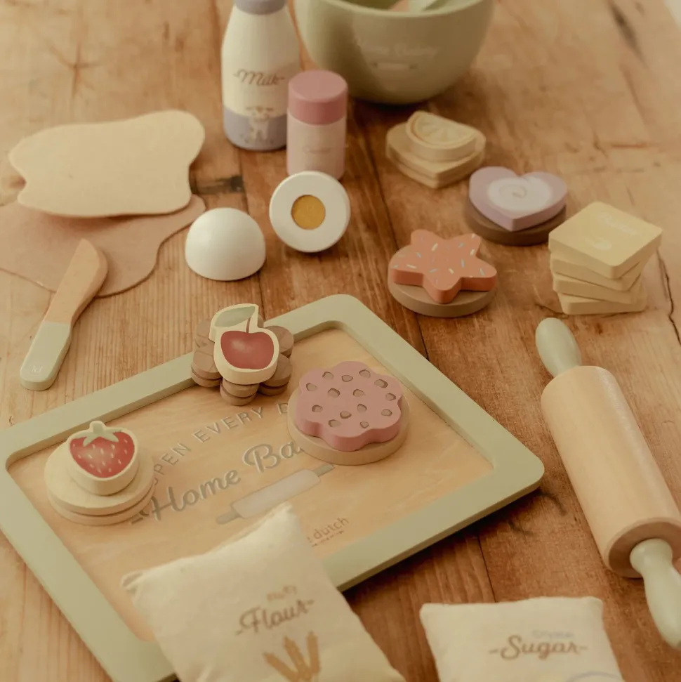 Houten bakset – Meerkleurig – Essentials