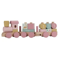 Houten Blokkentrein - Roze - Fairy Garden