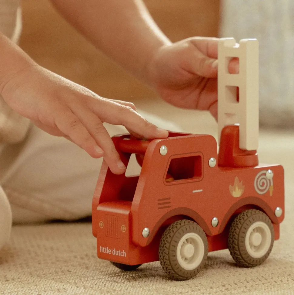 Houten brandweerwagen – Rood – Essentials