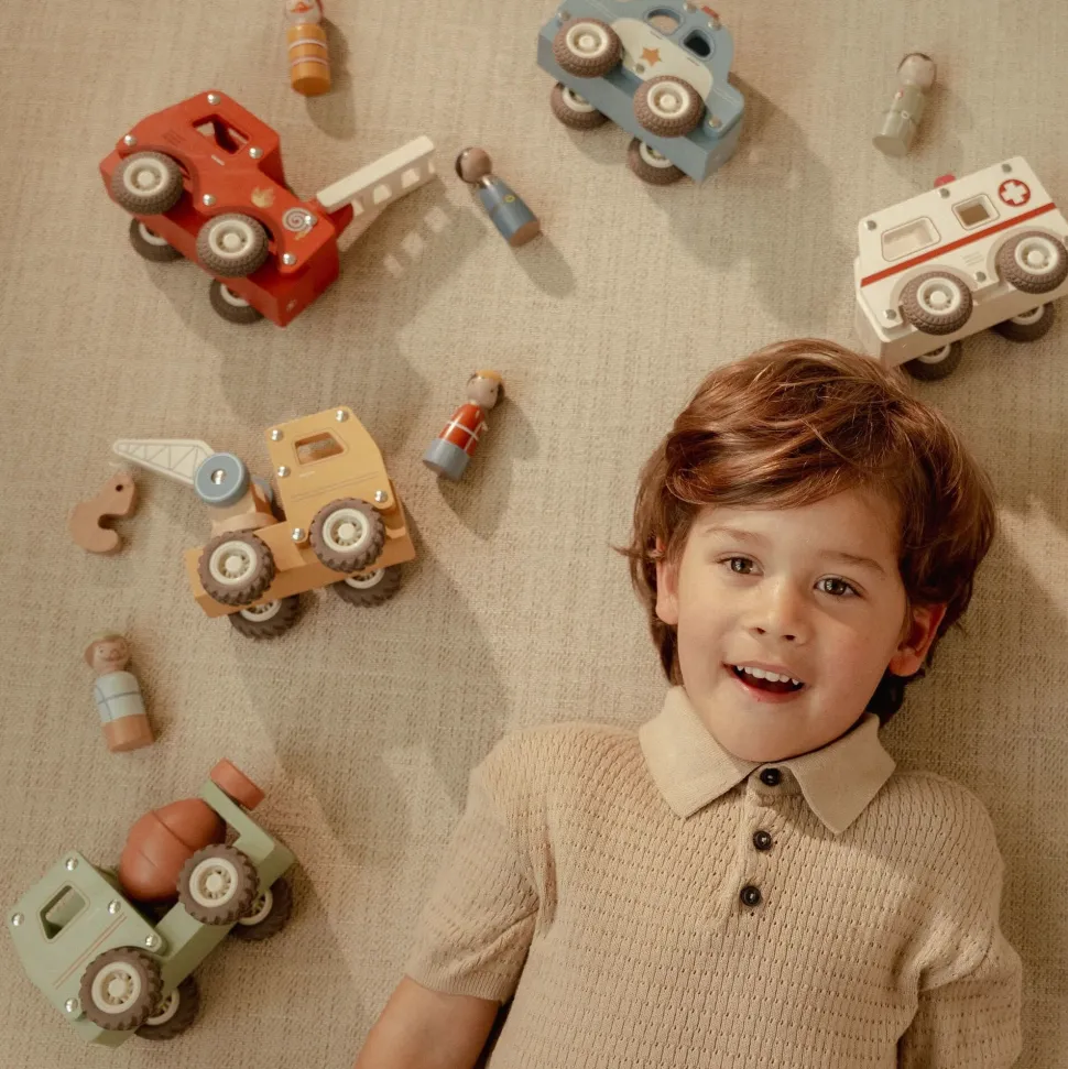 Houten hijskraan – Geel – Essentials