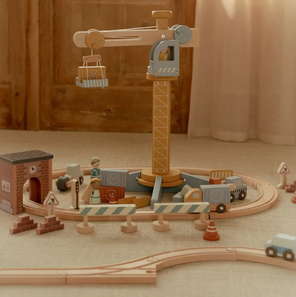 Houten hijskraan – Treinbaan