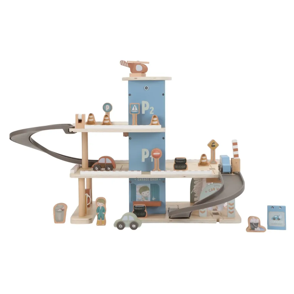 Houten parkeergarage – Blauw – Essentials