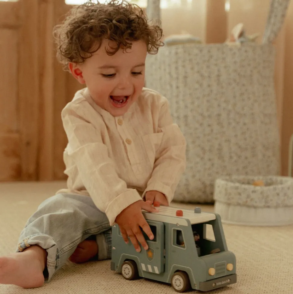 Houten politiewagen – Blauw – Essentials