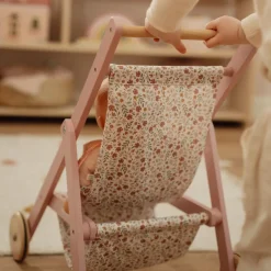 Houten poppenbuggy - Roze - Essentials