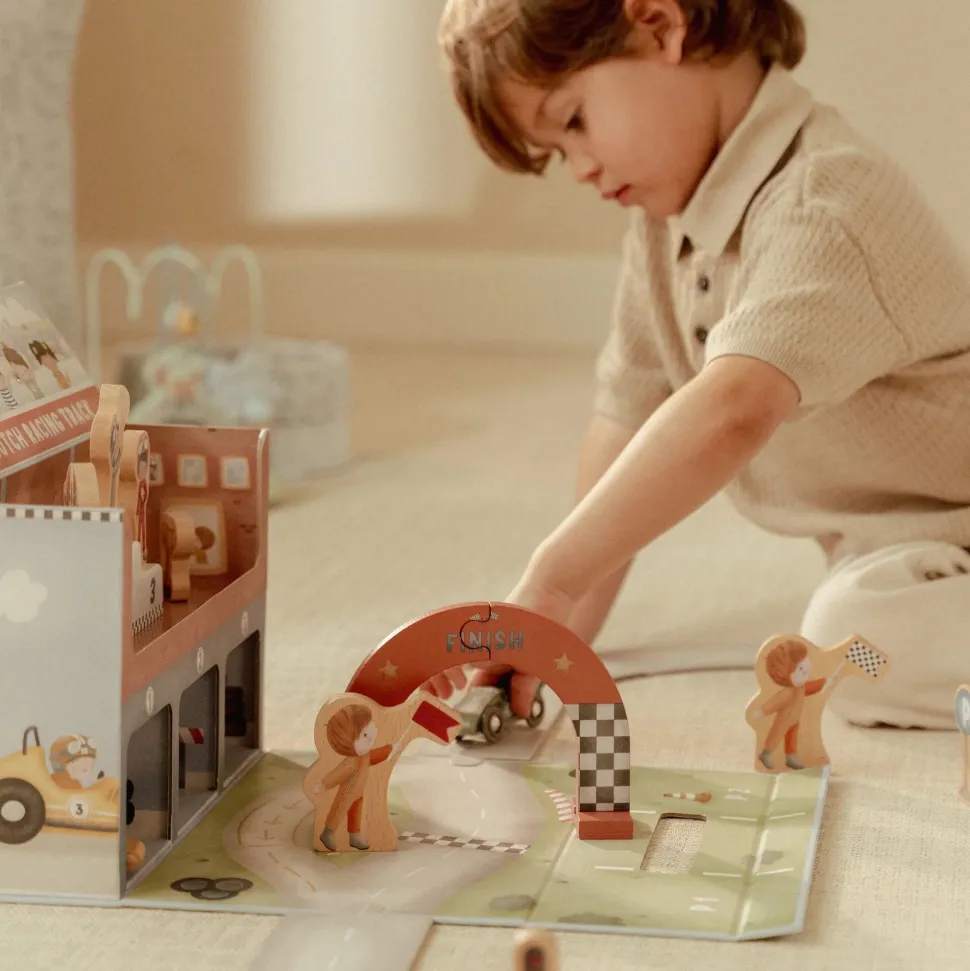 Houten racebaan in speelkoffer – Meerkleurig – Essentials