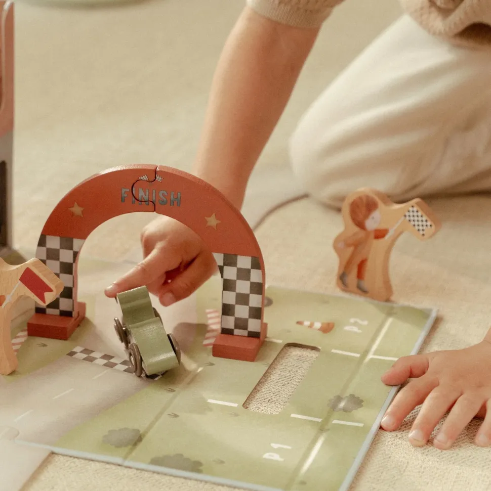 Houten racebaan in speelkoffer – Meerkleurig – Essentials