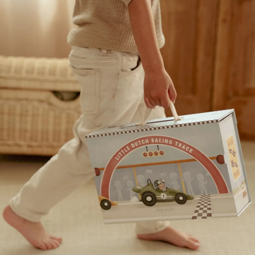 Houten racebaan in speelkoffer – Meerkleurig – Essentials