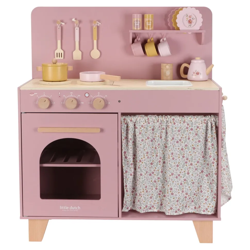 Houten speelkeuken - Roze