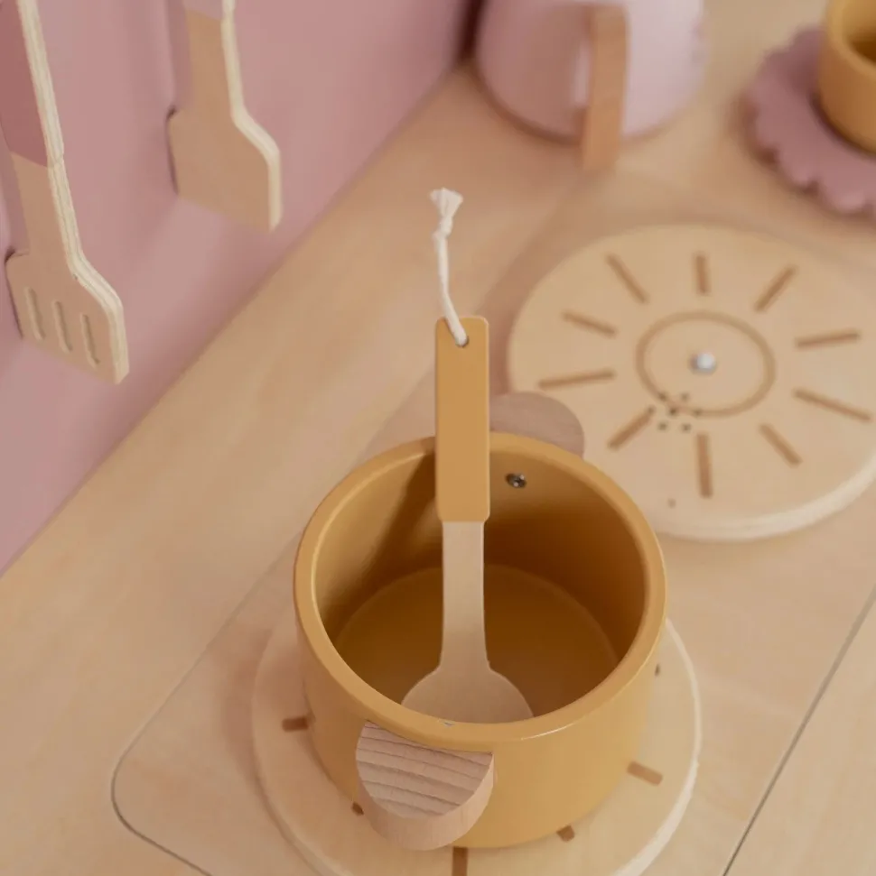 Houten speelkeuken - Roze