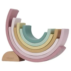Houten Stapelregenboog - Roze - Fairy Garden