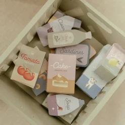 Houten winkelwagen - Groen