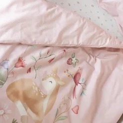 Junior dekbedovertrek - Roze - Fairy Garden