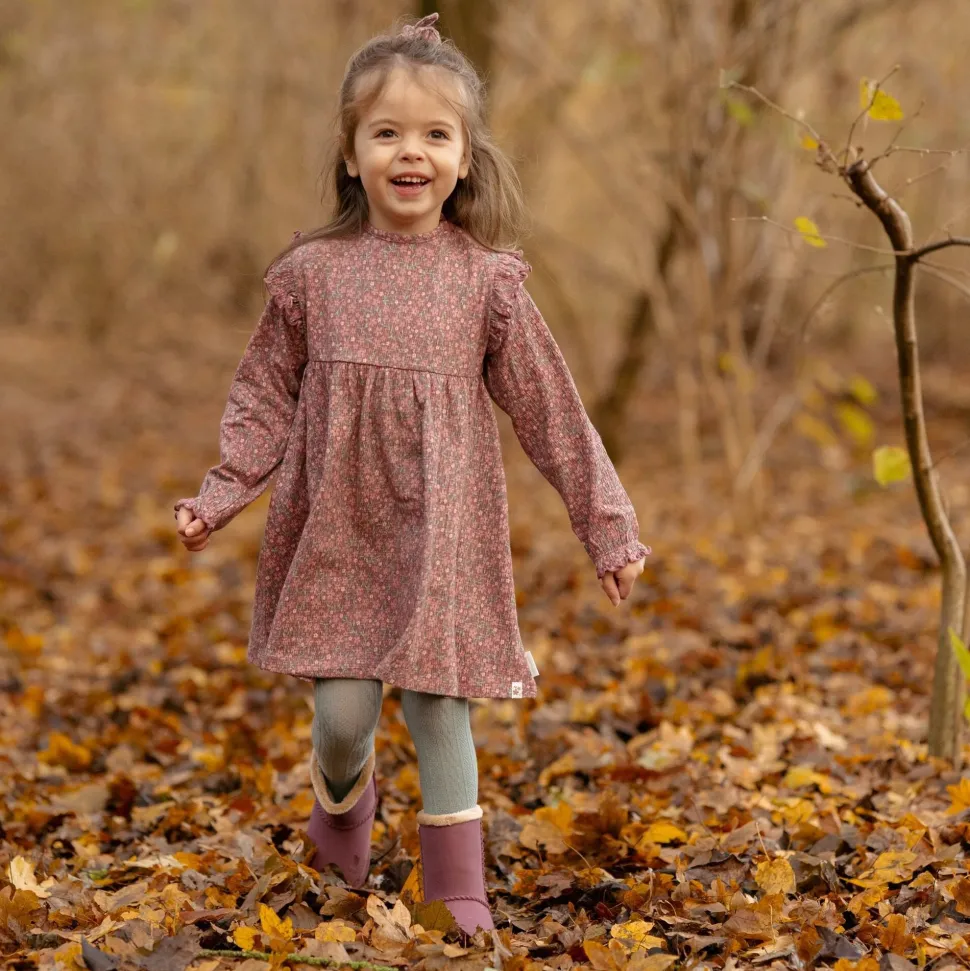 Jurk lange mouw - Roze - Fairy Garden - Bloemen