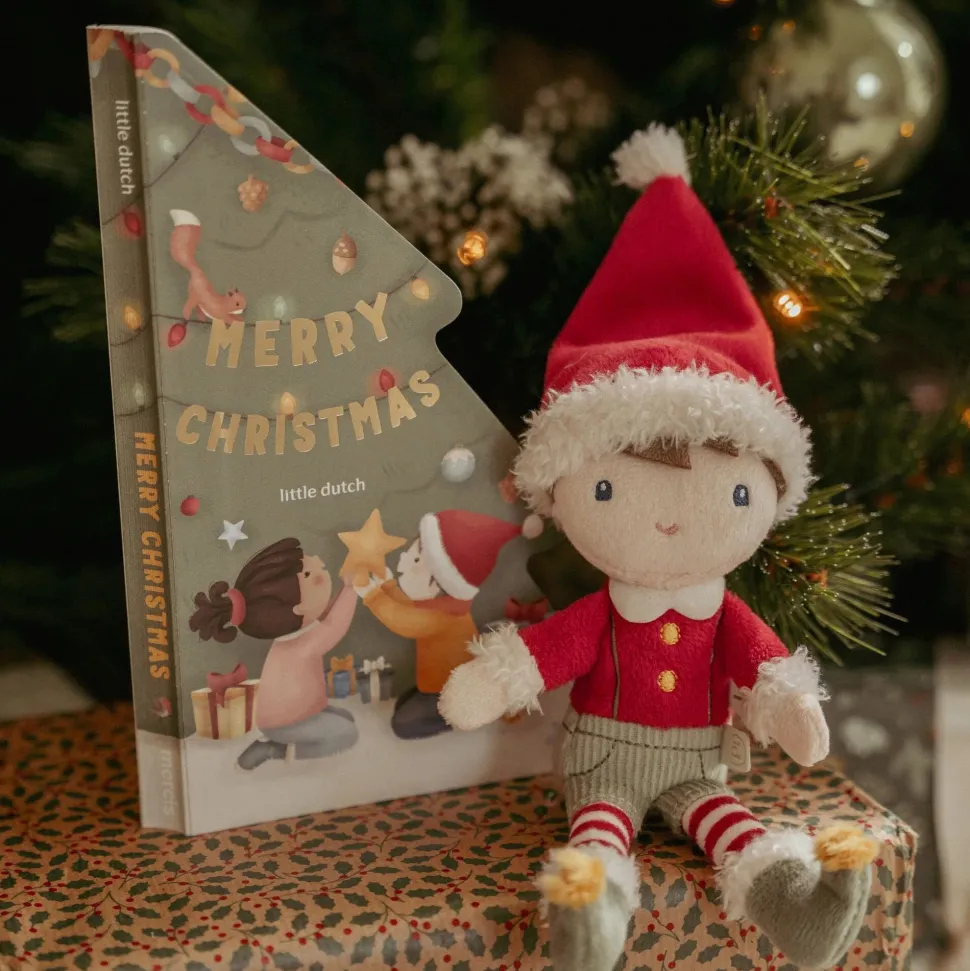 Kerstboek met knuffel Jim - Giftset - NL
