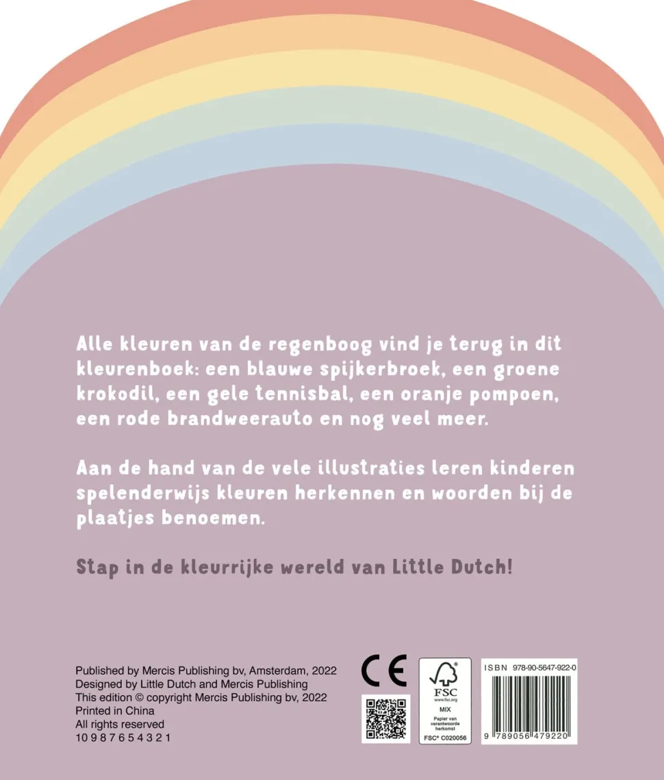 Kinderboek Regenboog Kleurenboek - NL