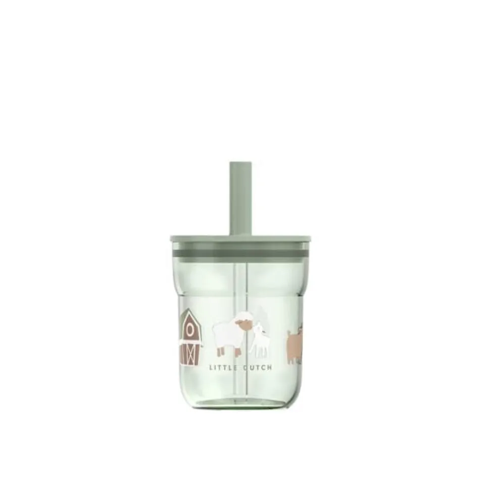 Kinderglas 250 ml Met Rietje Little Farm