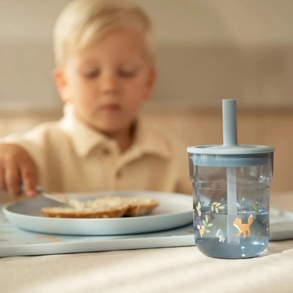 Kinderglas 250 ml Met Rietje Forest Friends