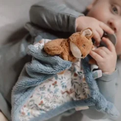 Knuffeldoekje print Vos - Blauw - Forest Friends