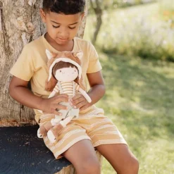 Korte broek - Geel - Forest Friends - Stripe