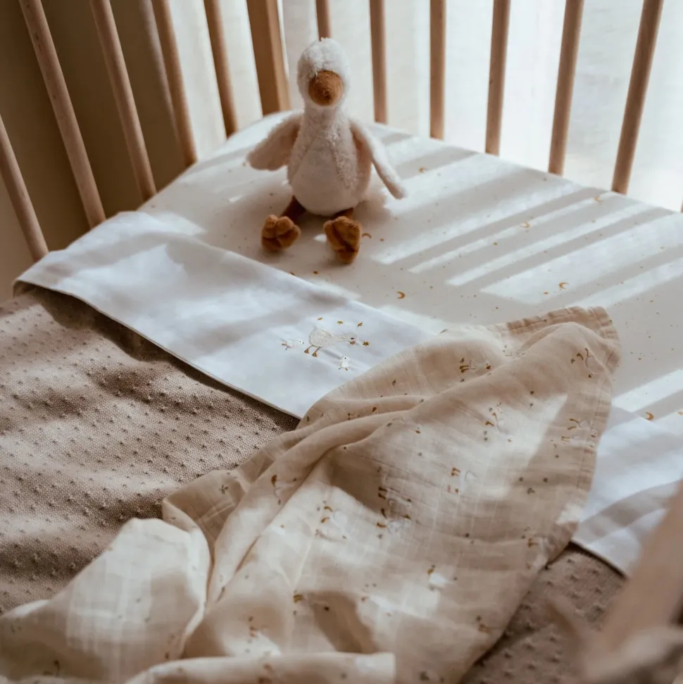 Ledikant hoeslaken - Wit - Newborn Naturals - Little Goose