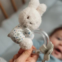 nijntje ringrammelaar - Blauw - Lucky Leaves