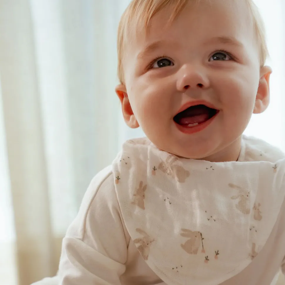 2-pack bandana slab - Wit - Newborn Naturals - Baby Bunny