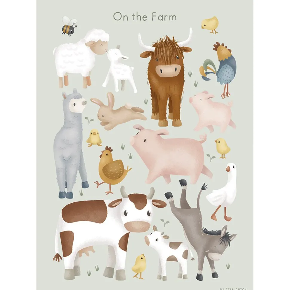 Poster - Meerkleurig - Maat A3 - Little Farm