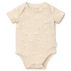 Romper korte mouw - Beige - Newborn Naturals - Little Goose