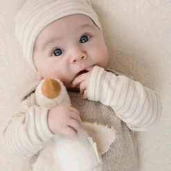 Shirt lange mouw - Beige - Newborn Naturals - Stripe