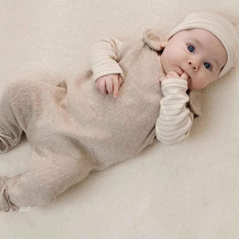 Shirt lange mouw - Beige - Newborn Naturals - Stripe