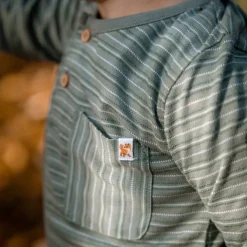 Shirt lange mouw - Groen - Forest Friends - Stripe