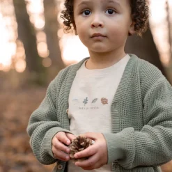 Shirt lange mouw - Zand - Forest Friends - Forest borduursel