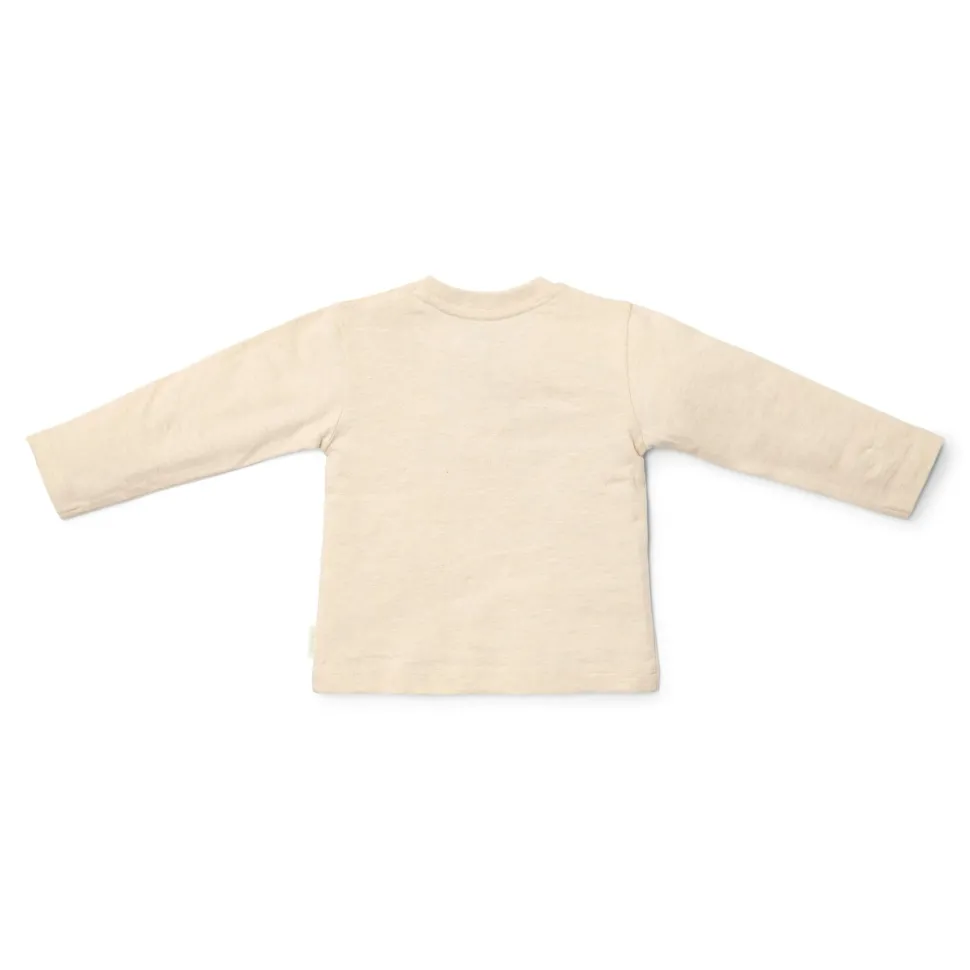 Shirt lange mouw - Zand - Forest Friends - Forest borduursel