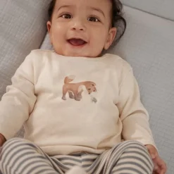 Shirt lange mouw - Zand - Forest Friends - Vosje