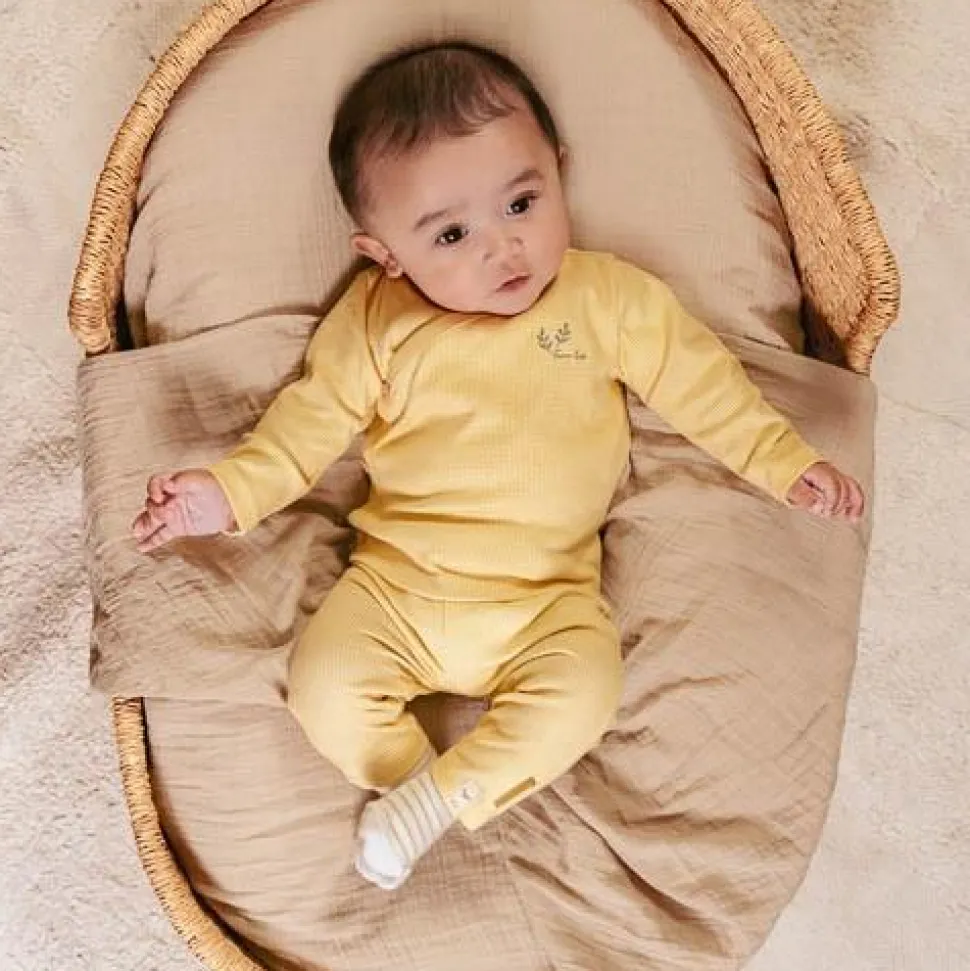 Shirt overslag lange mouw - Geel - Little Farm