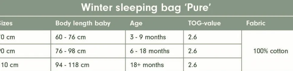 Slaapzak winter 70 cm Pure Pink Blush