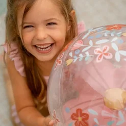 Strandbal 3D Figuur Pink Flowers