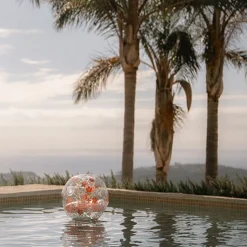 Strandbal 3D Figuur Pink Flowers